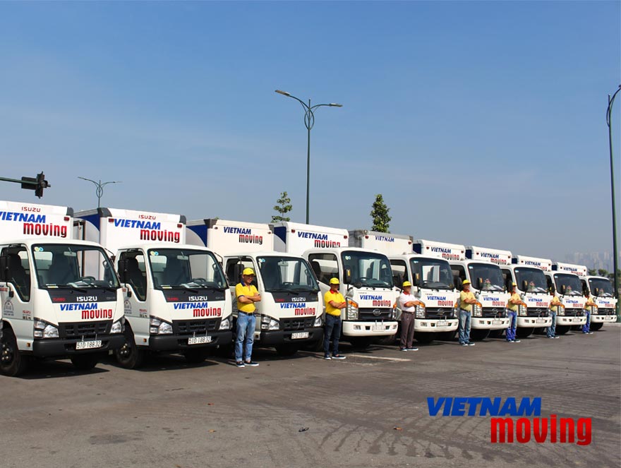 Hình ảnh tập thể đội ngũ tài xế tải Vietnam Moving