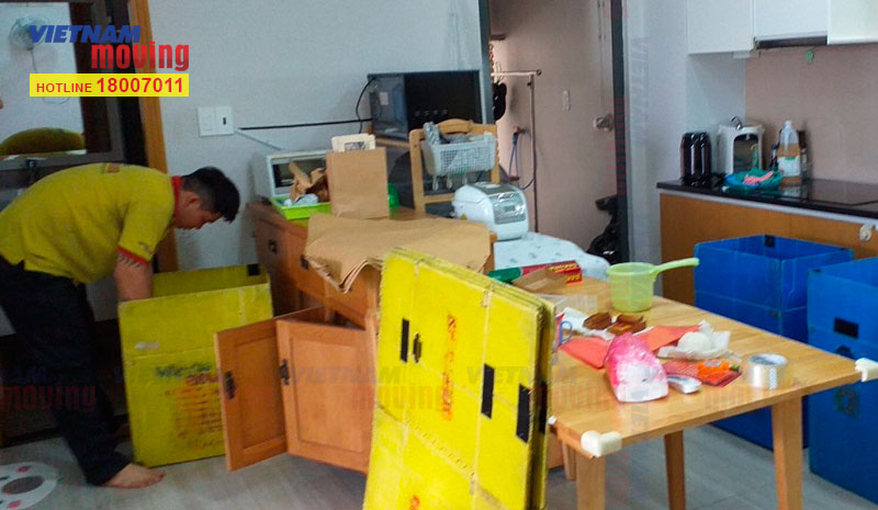 Dự án chuyển nhà Chị Trâm Anh - đóng gói phòng bếp