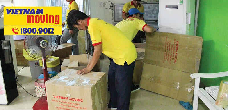 Dịch vụ chuyển nhà trọn gói được nhân viên Vietnam Moving thực hiện các công việc từ A đến Z
