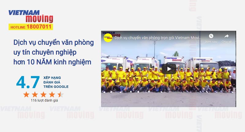 Dịch vụ chuyển văn phòng uy tín chuyên nghiệp hơn 10 NĂM kinh nghiệm