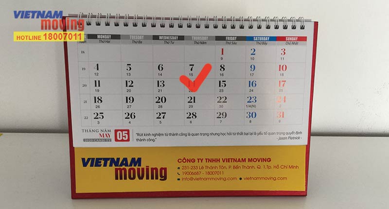 Choose a date for moving home