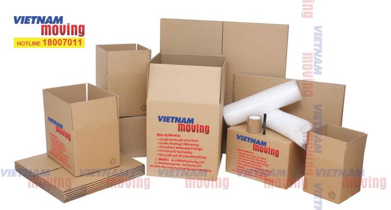 Chuẩn bị các vật liệu như: thùng carton, băng keo, xốp nổ, PE,..