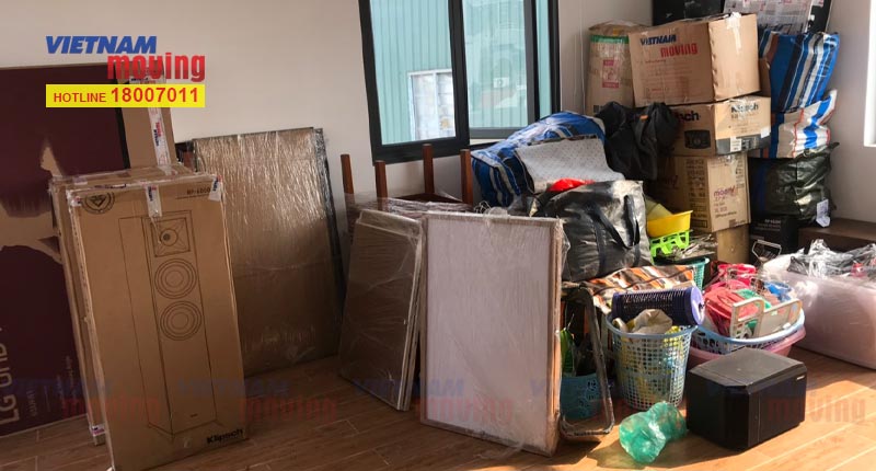 Đồ đạc được đóng gói cẩn thận