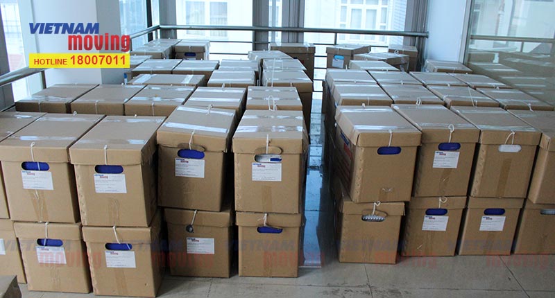 Hồ sơ công ty được đóng gói sau khi thống kê và phân loại