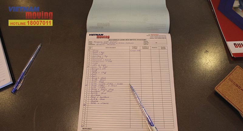 Make a list of items to transfer