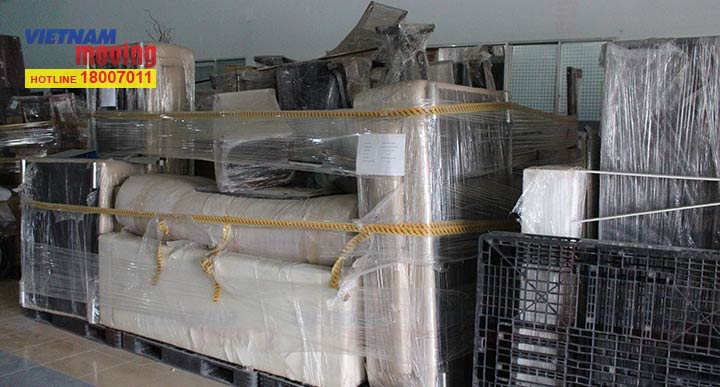 Hàng hóa của Khách hàng được đóng gói cần thận khi thuê kho tại Vietnam Moving