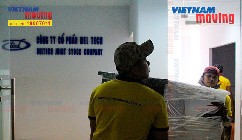 Hình ảnh chuyển văn phòng trọn gói tại Del Tech