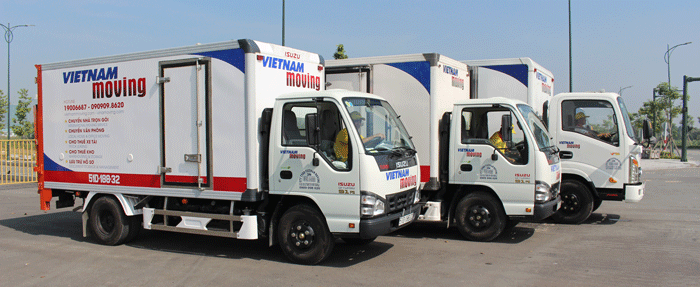 Xe tải cung cấp dịch vụ chuyển nhà quận 2 TPHCM tại Vietnam Moving