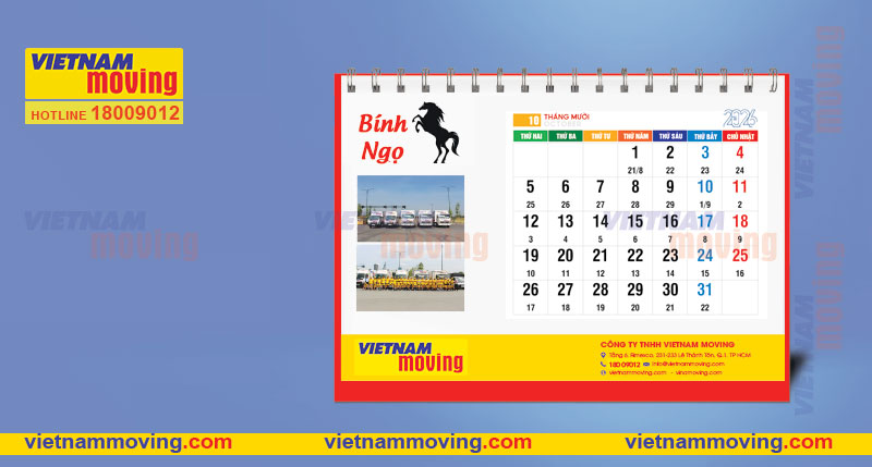 Danh sách các ngày tốt tháng 10 năm 2026 để chuyển nhà