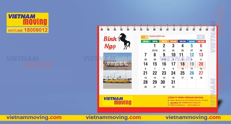 Danh sách các ngày tốt tháng 12 năm 2026 để chuyển nhà