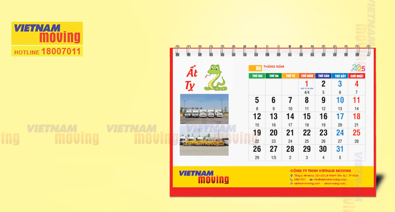 Danh sách các ngày tốt tháng 5 năm 2025 - Ất tỵ