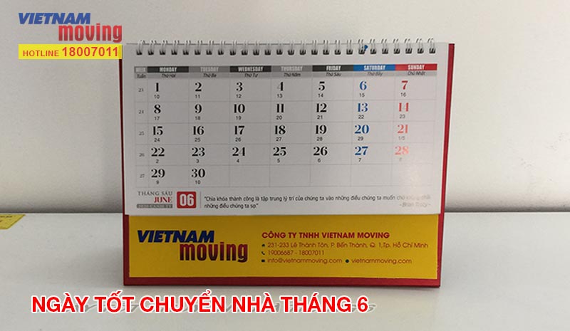 Xem ngày tốt chuyển nhà mới tháng 6 năm 2020 theo tuổi