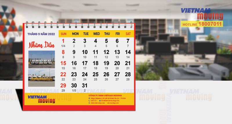 ngày tốt chuyển văn phòng trong tháng 5 năm 2022