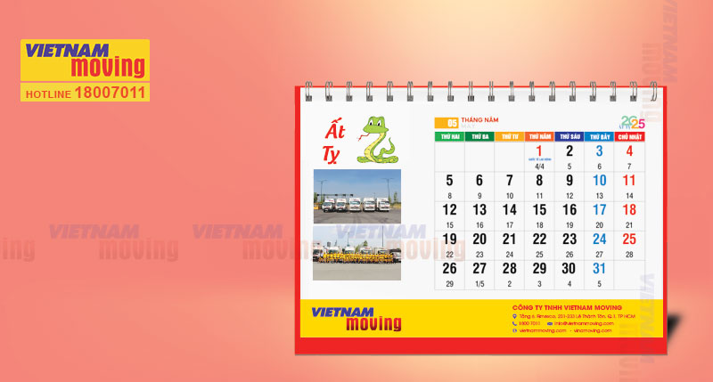 Danh sách các ngày tốt tháng 5 năm 2025 - Ất tỵ